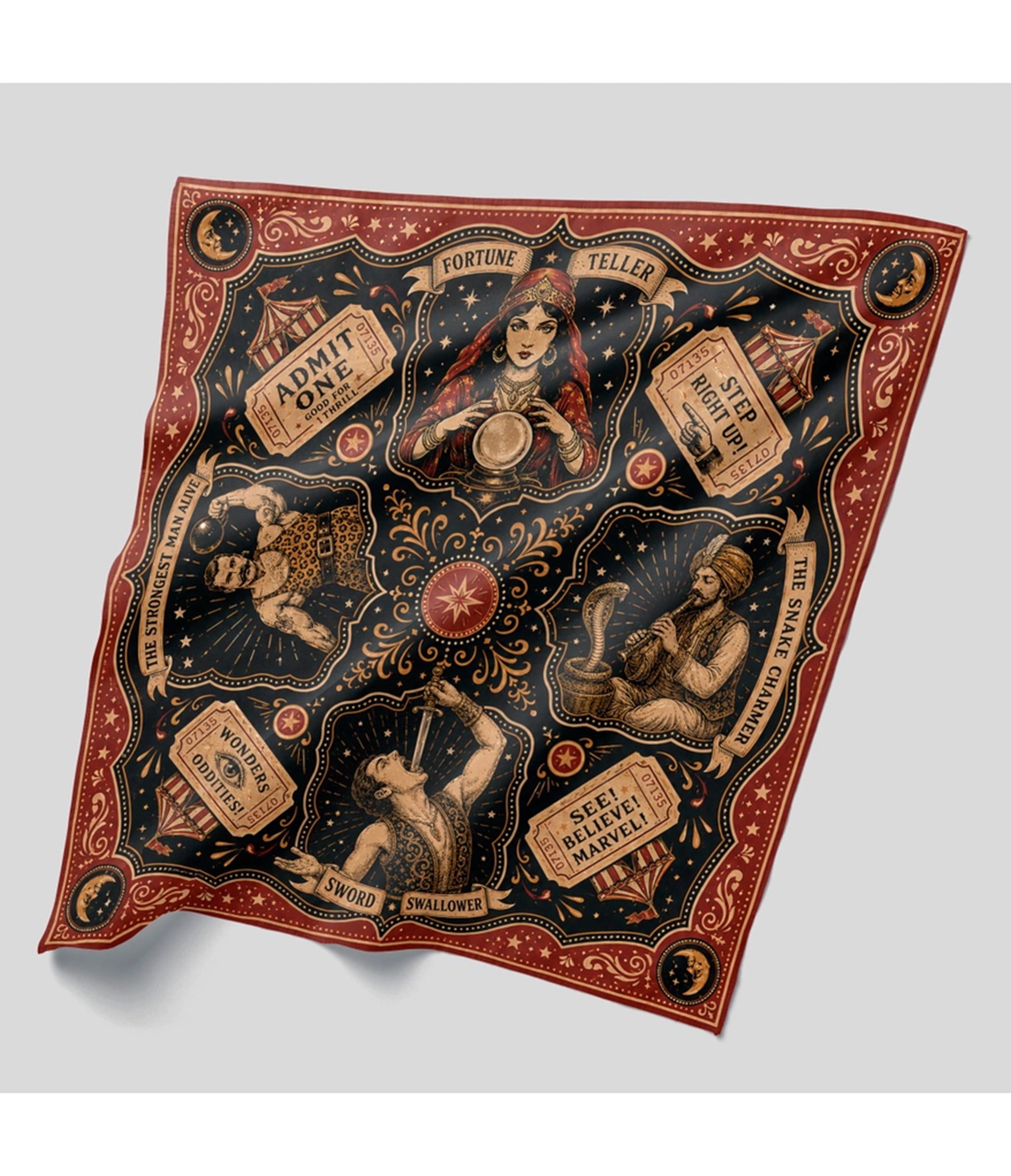 Red Sideshow Reverie Hair Scarf