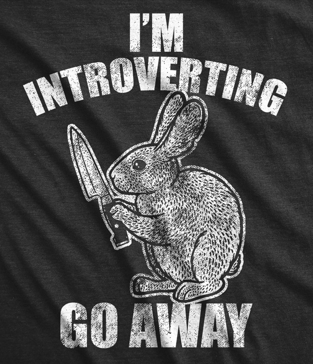 Black Introverting Bunny Graphic Tee