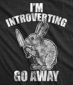 Black Introverting Bunny Graphic Tee