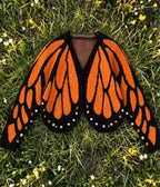 Orange & Black Monarch Butterfly Wing Cardigan
