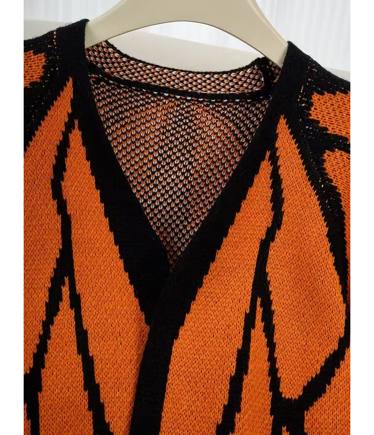Orange & Black Monarch Butterfly Wing Cardigan