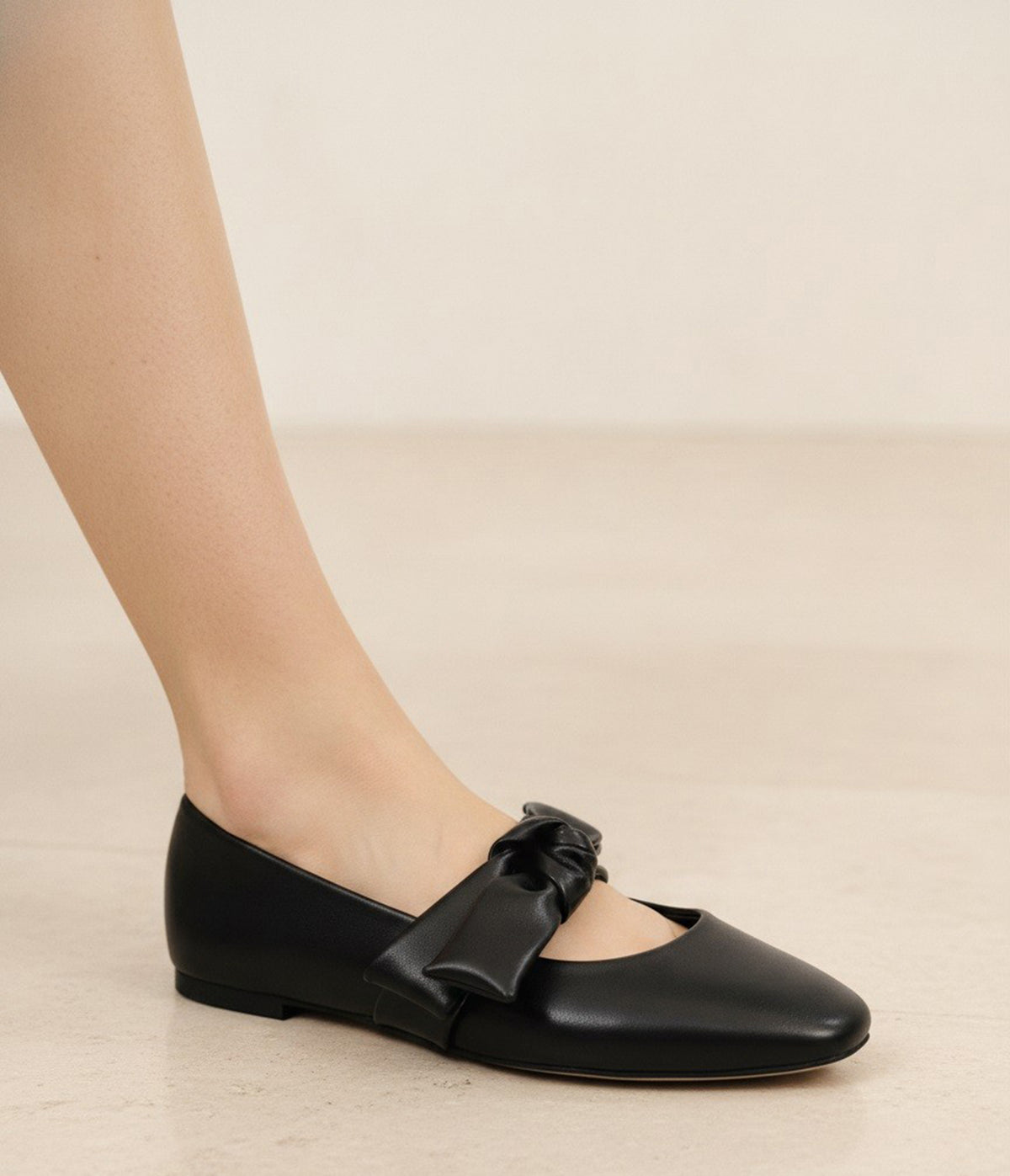 Black Bow Mary Jane Flats