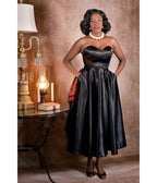 Weasel Wear Black & Red Plaid Expelled Bustle Swing Dress