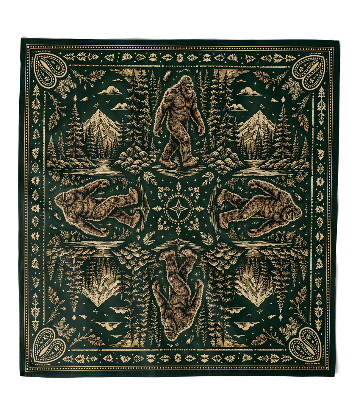 Forest Green Bigfoot Lives Bandana