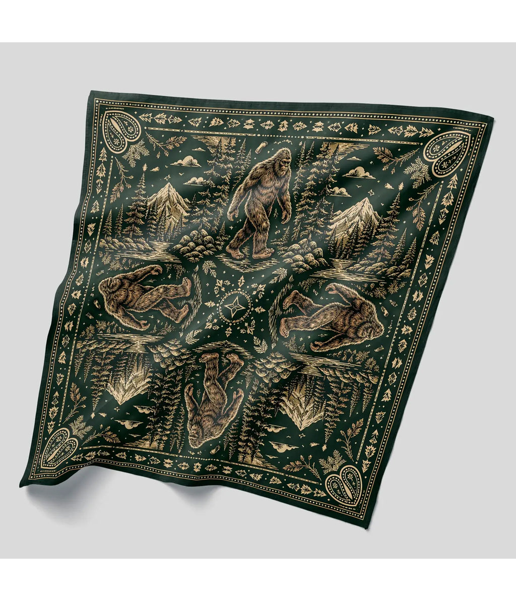 Forest Green Bigfoot Lives Bandana