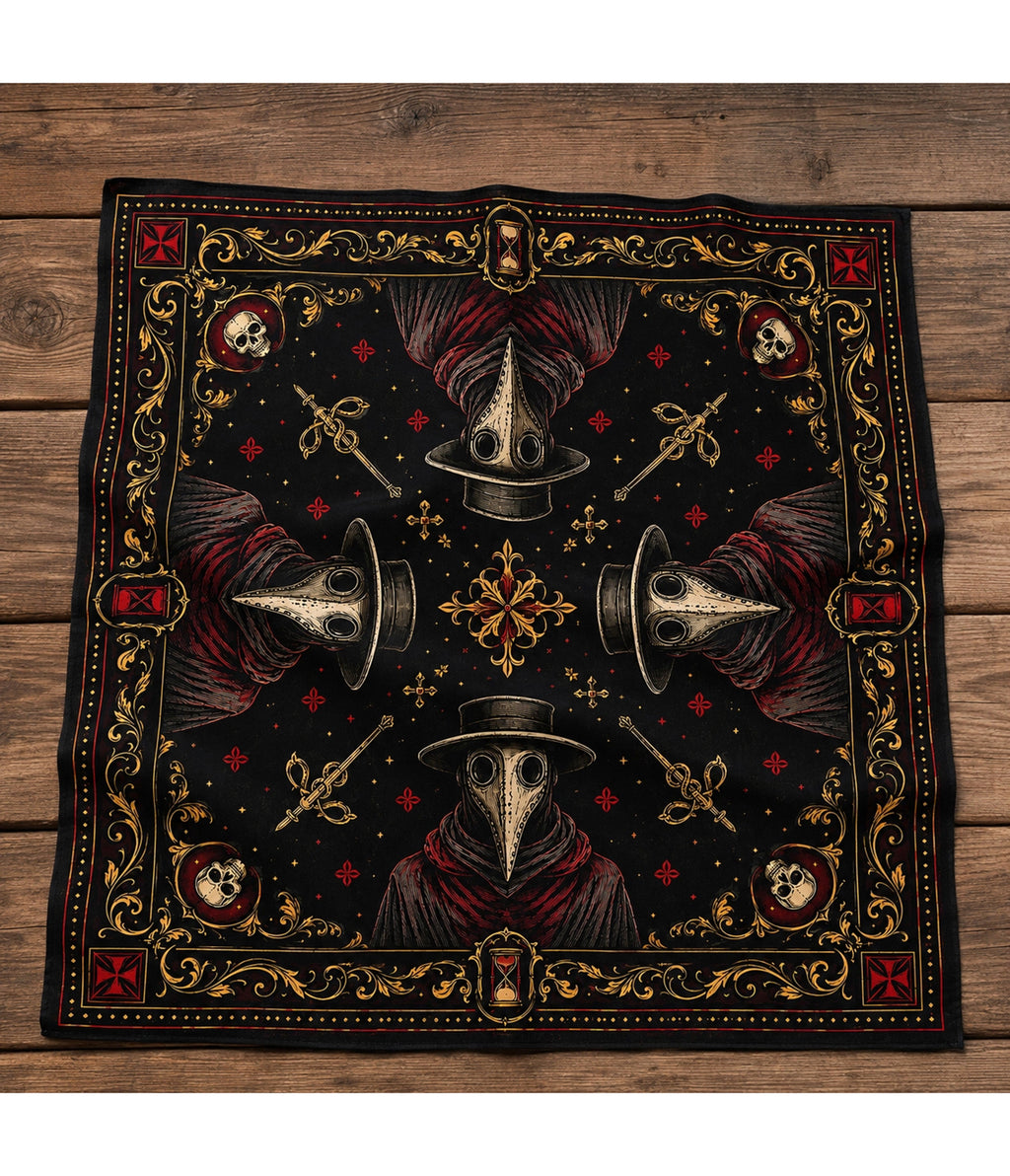 Black Plague Doctor Memento Mori Bandana