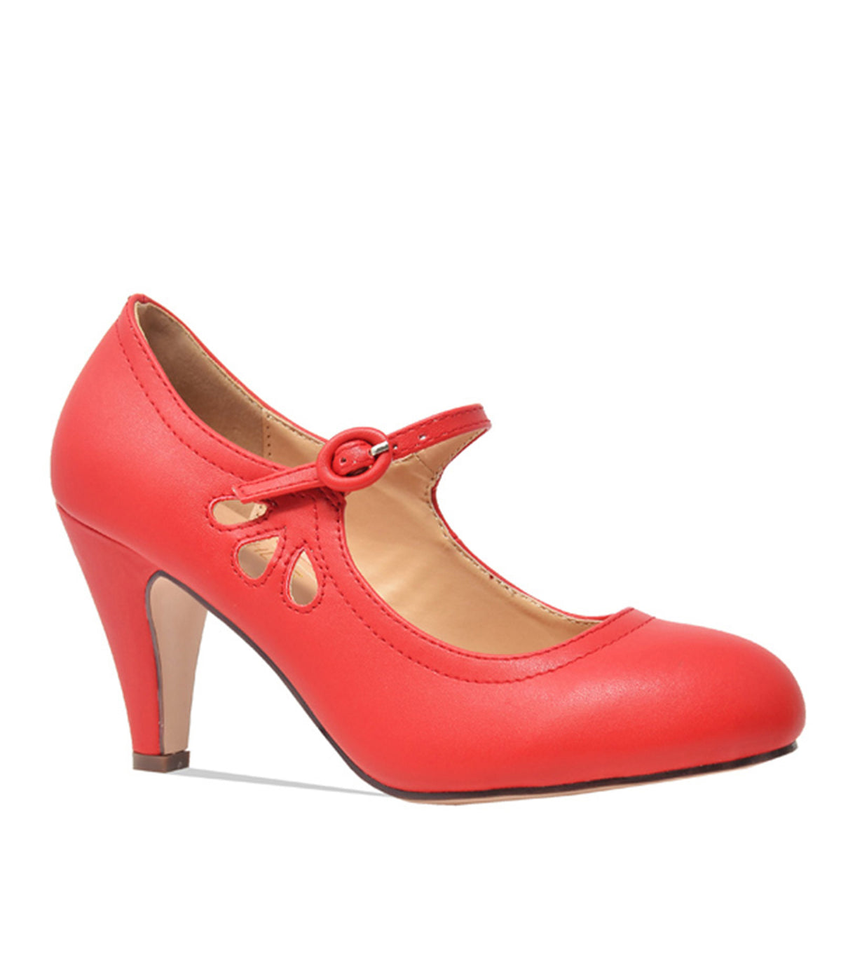 1920s Red Leatherette Mary Jane Heels
