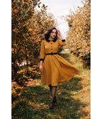 Marigold & Black Peter Pan Collar Swing Dress