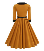 Marigold & Black Peter Pan Collar Swing Dress