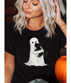 Ghost & Black Cat Unisex Graphic Tee