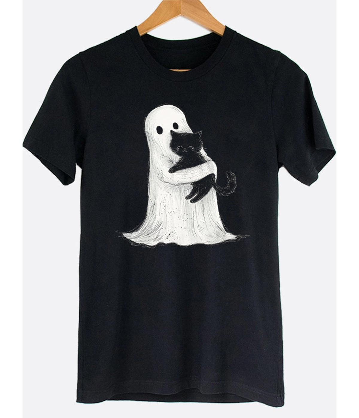 Ghost & Black Cat Unisex Graphic Tee