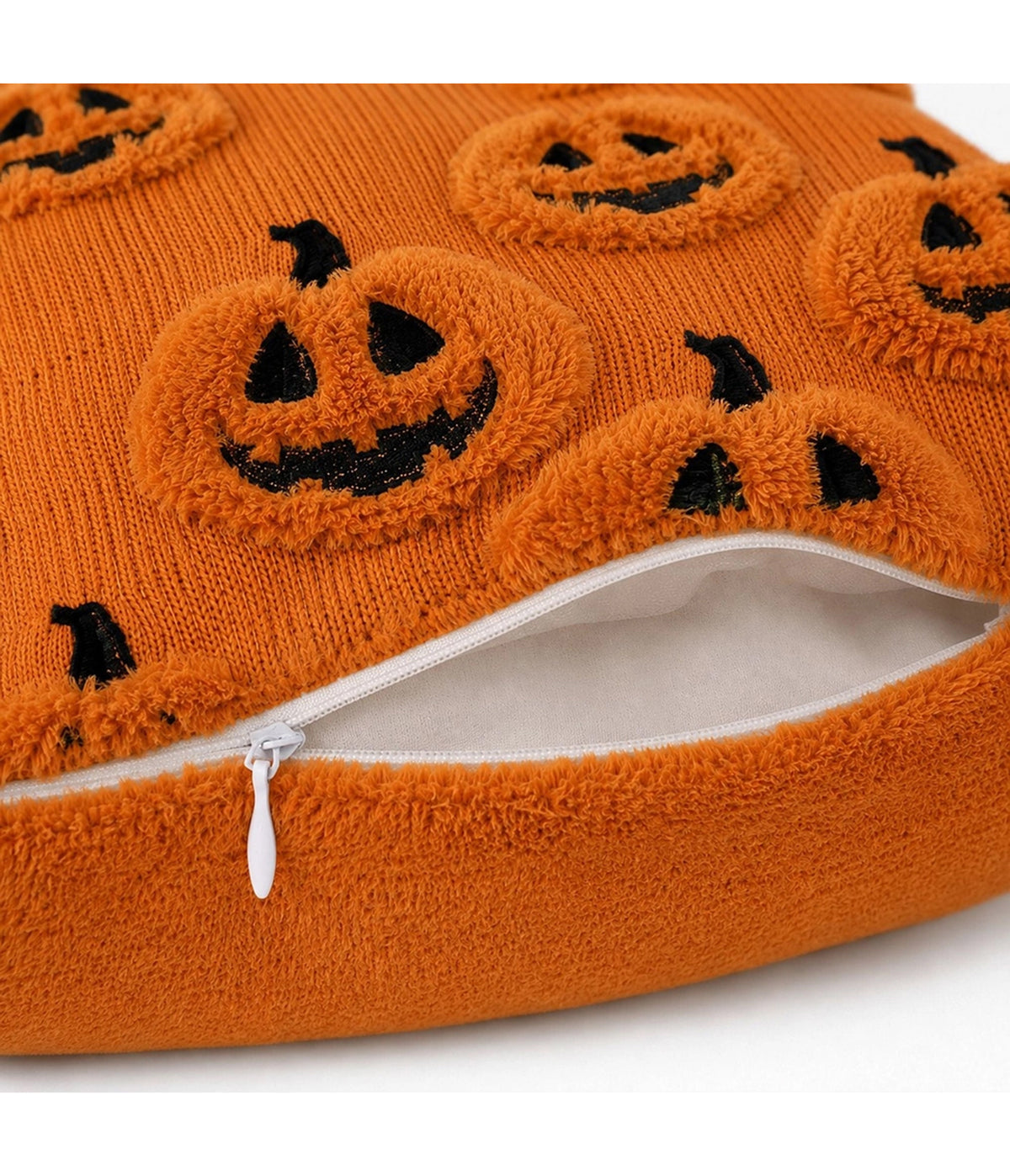 Pumpkin Textured Decorative Throw Pillow Cover