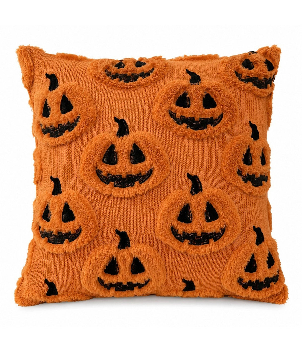 Pumpkin Textured Decorative Throw Pillow Cover