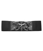 Silver Bat Elastic Cinch Belt