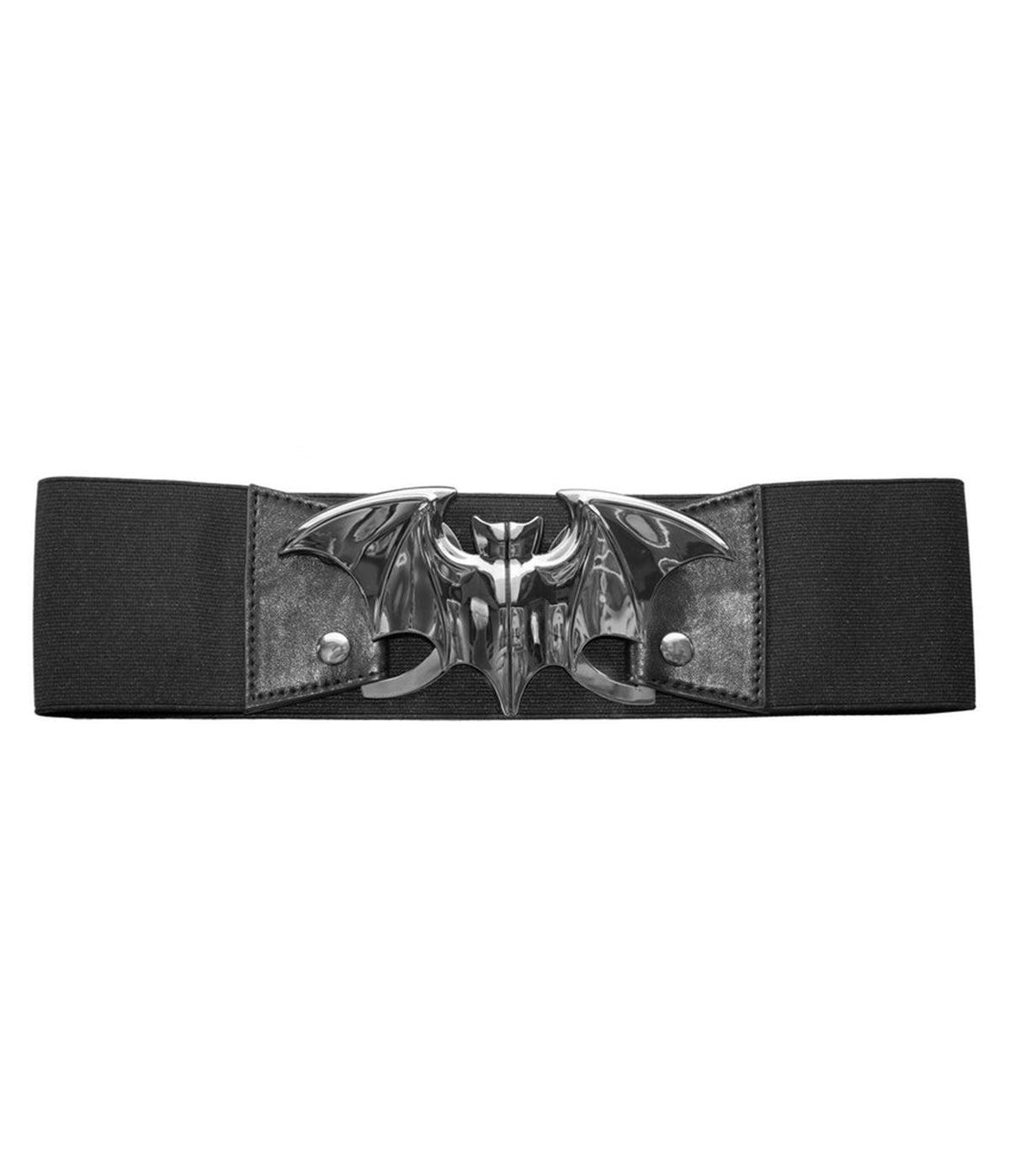 Silver Bat Elastic Cinch Belt