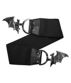 Silver Bat Elastic Cinch Belt