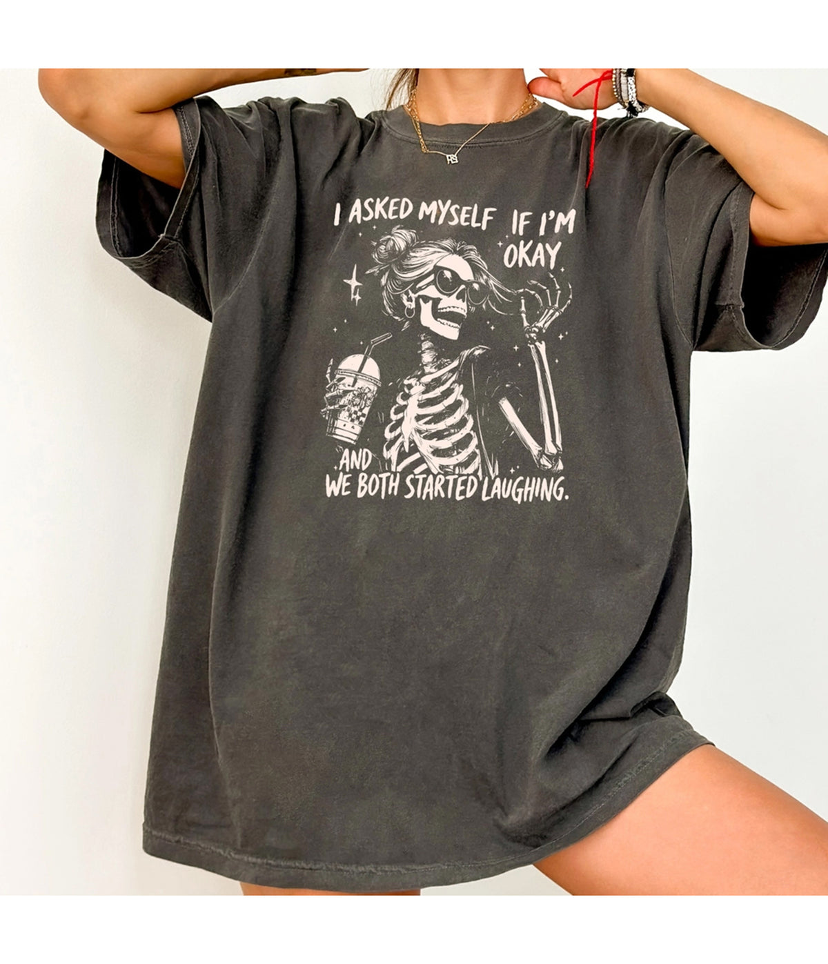 Skeleton I Asked Myself Graphic Tee