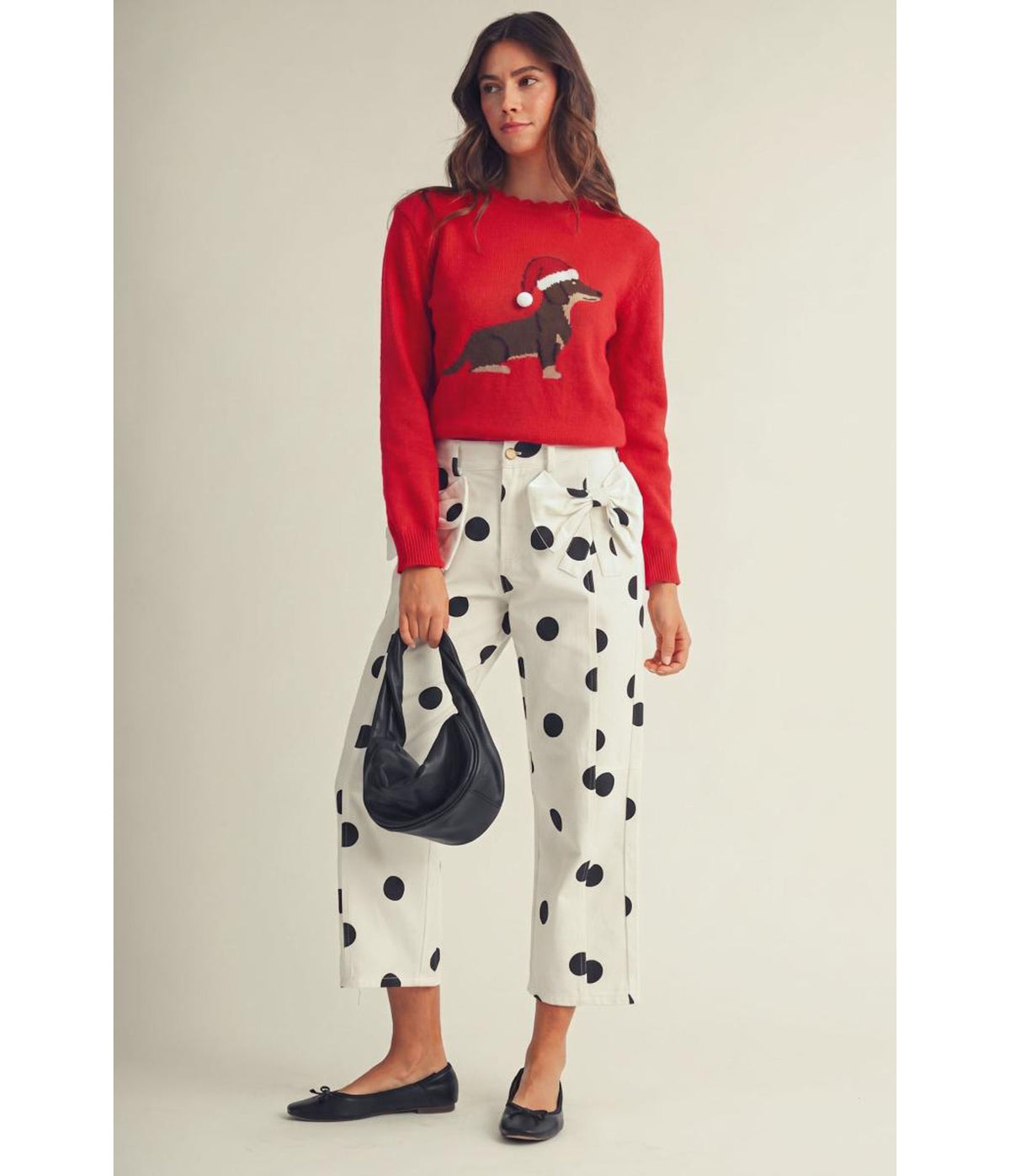 Red Santa Dachshund Sweater