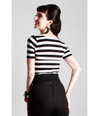 Bonsai Kitten Black & White Stripe Audrey Tie Top