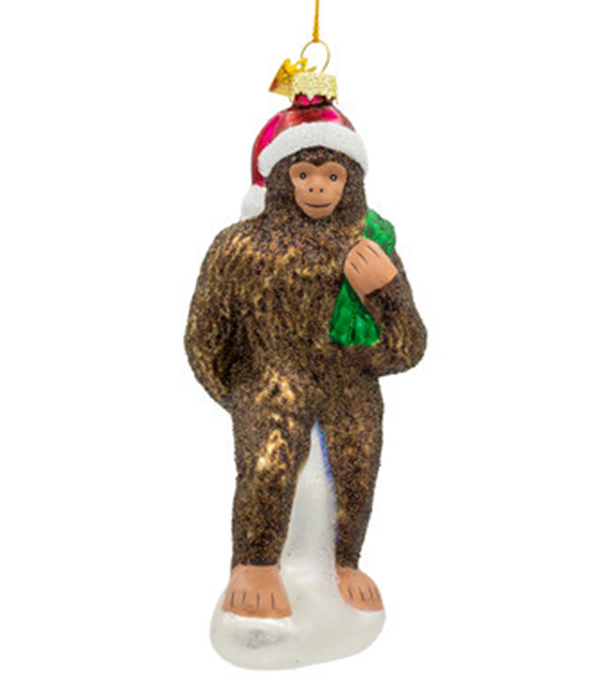 Noble Gems Glass Bigfoot with Gift Sack Ornament