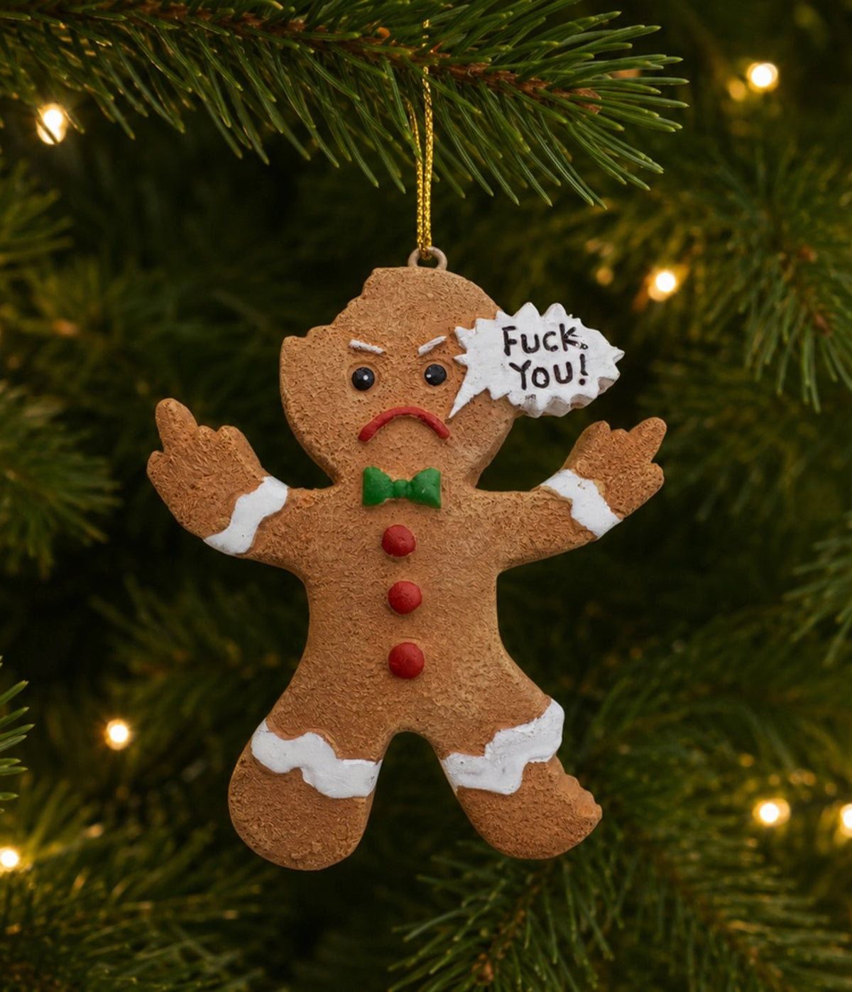 Angry Gingerbread Man Ornament