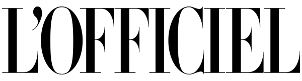 Logo of L'Officiel magazine with a black and white color scheme.