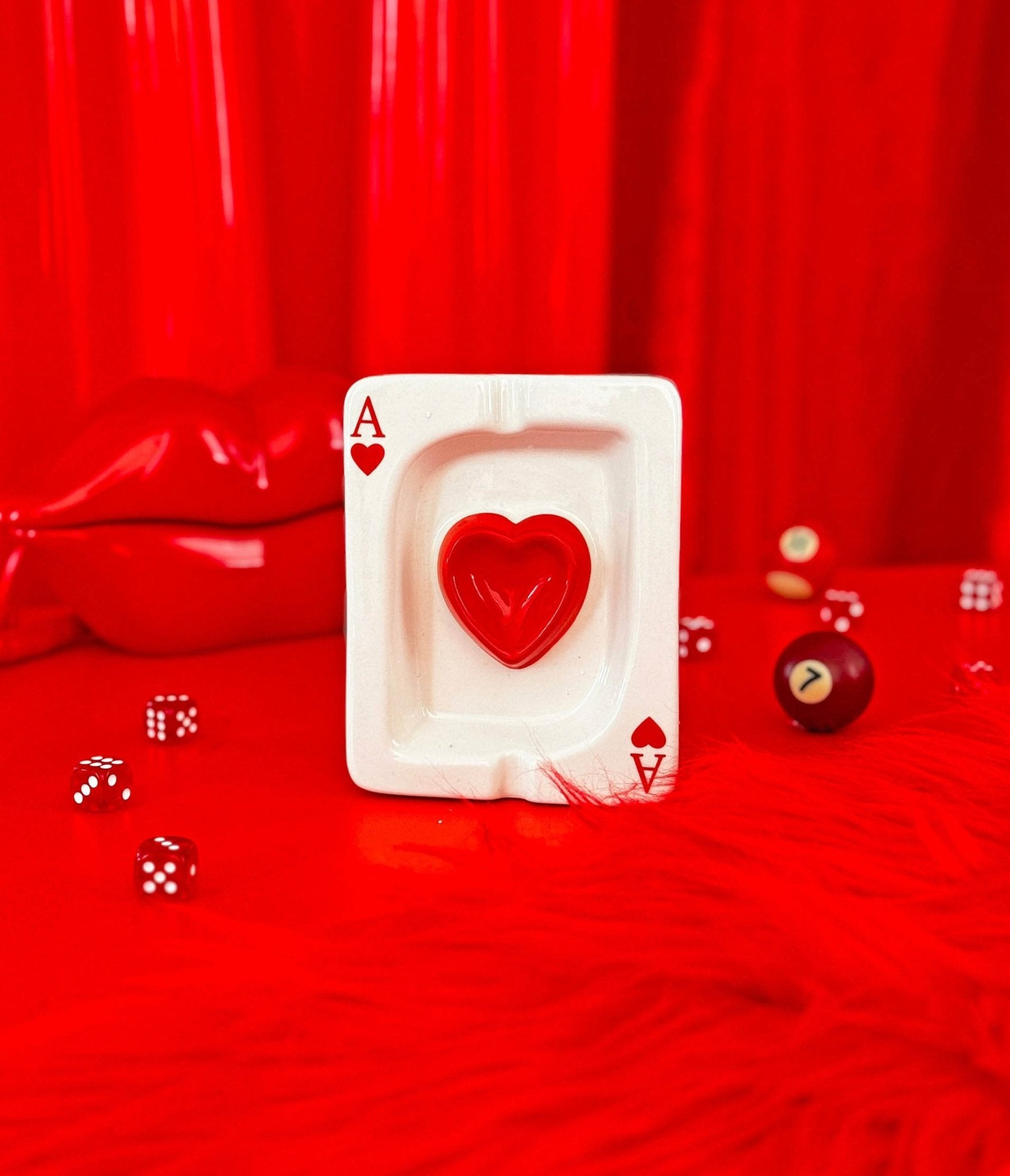 Ace of Hearts Ash Tray - Unique Vintage - Womens, ACCESSORIES, GIFTS/HOME