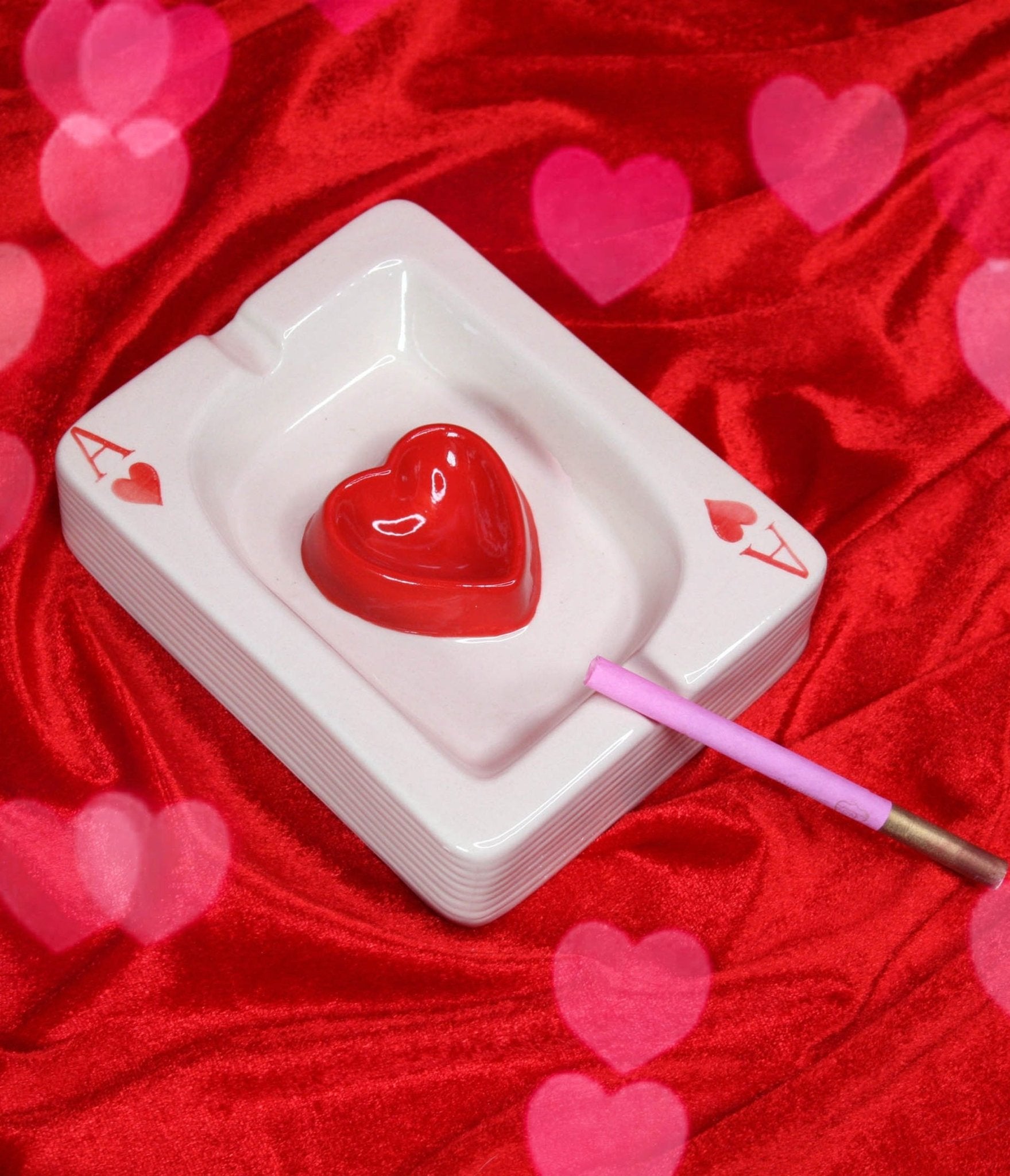 Ace of Hearts Ash Tray - Unique Vintage - Womens, ACCESSORIES, GIFTS/HOME