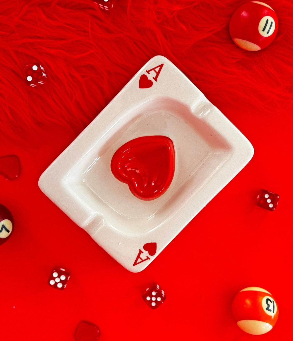 Ace of Hearts Ash Tray - Unique Vintage - Womens, ACCESSORIES, GIFTS/HOME
