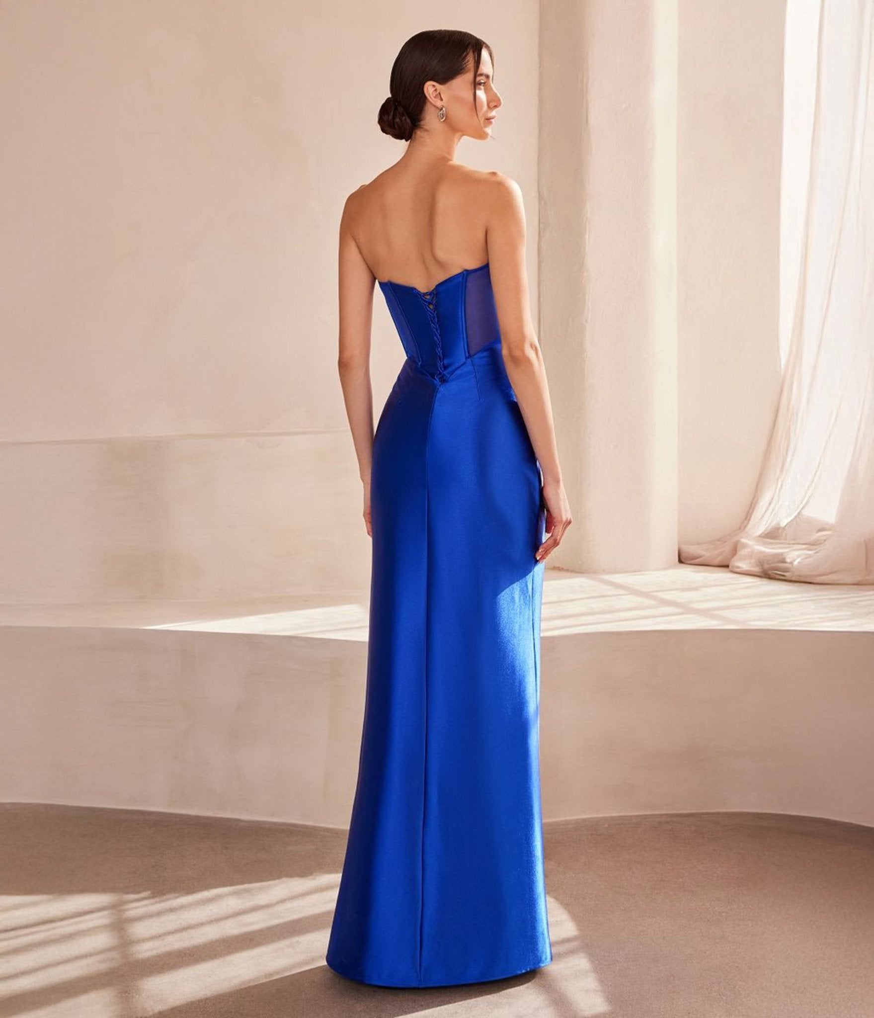 Amoris by Cinderella Divine Royal Blue Strapless Elegant Sweetheart Prom Gown - Unique Vintage - Womens, DRESSES, PROM AND SPECIAL OCCASION