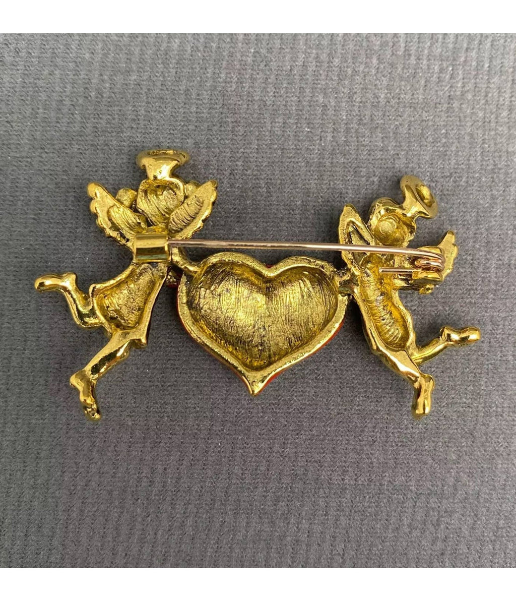 Angel Heart Brooch - Unique Vintage - Womens, ACCESSORIES, JEWELRY