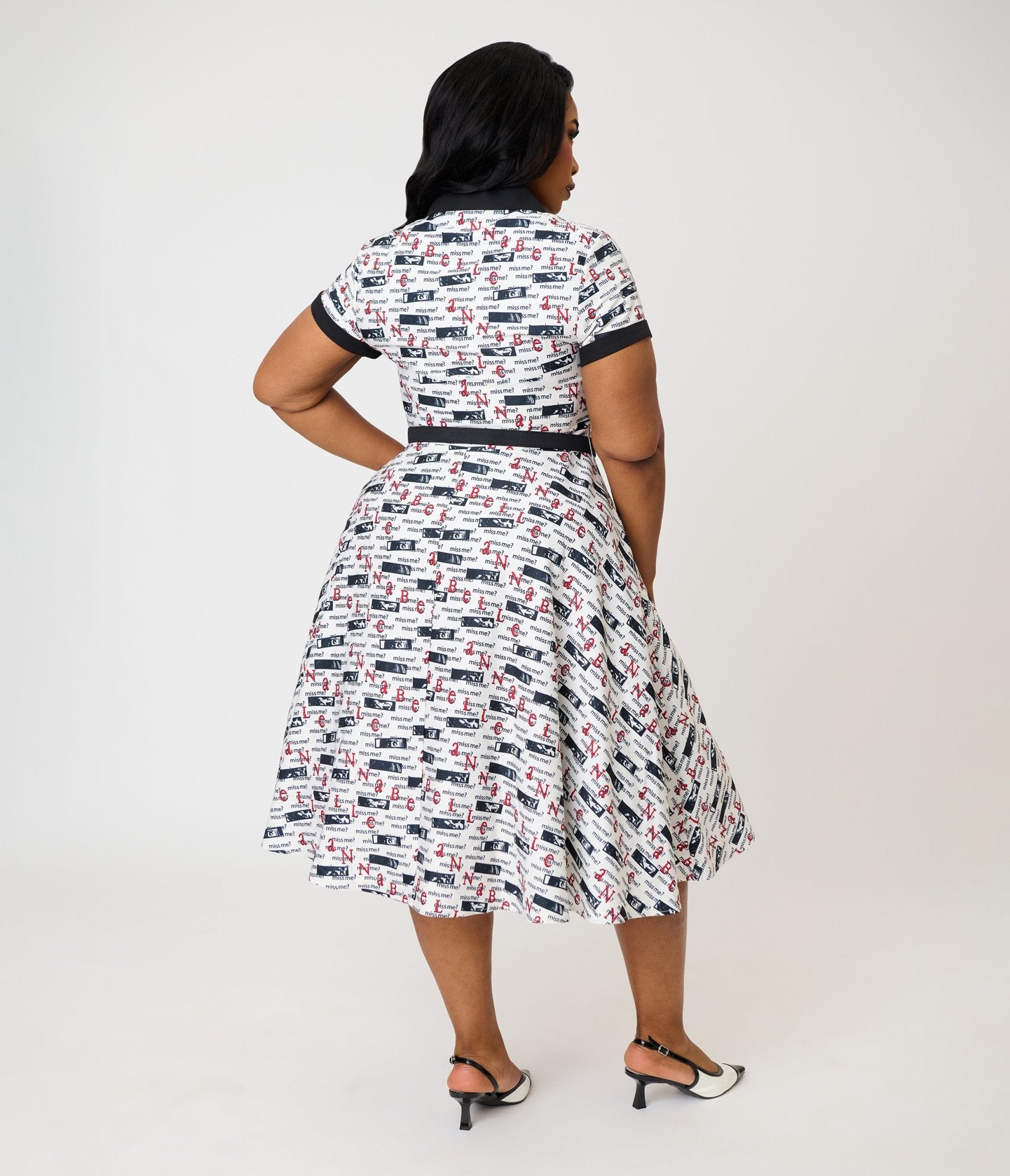 Annabelle x Unique Vintage Plus Size Ivory Miss Me Alexis Swing Dress - Unique Vintage - Womens, DRESSES, SWING