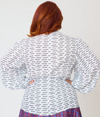 Annabelle x Unique Vintage Plus Size White Miss Me Gwen Blouse - Unique Vintage - Womens, TOPS, WOVEN TOPS