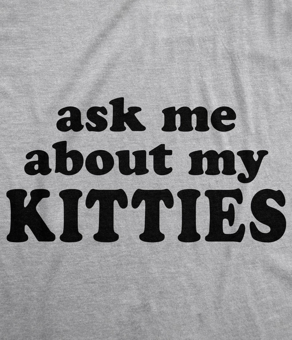 Ask Me About My Kitties Flip Fitted Graphic Tee - Unique Vintage - Womens, GRAPHIC TEES, TEES