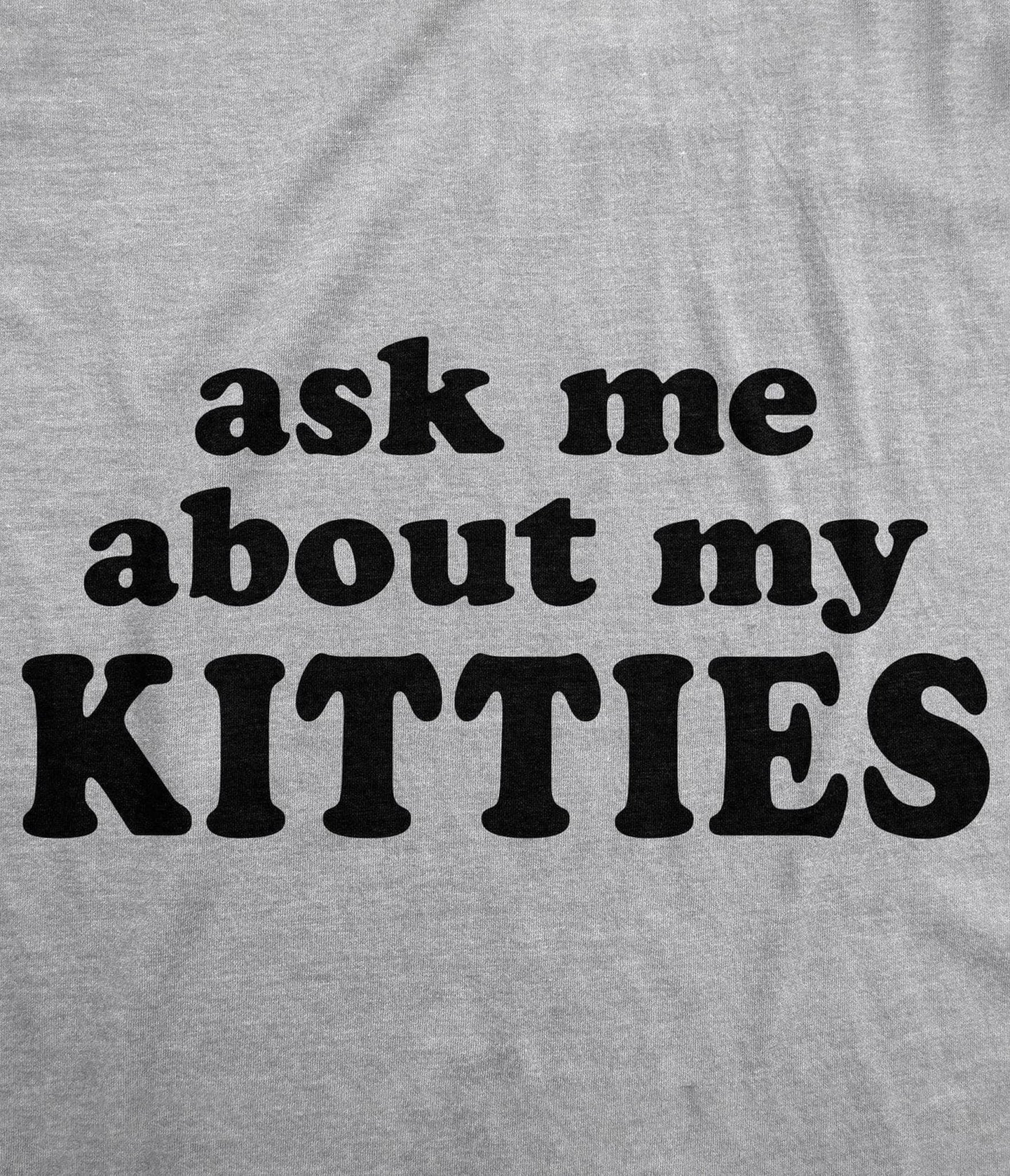 Ask Me About My Kitties Flip Fitted Graphic Tee - Unique Vintage - Womens, GRAPHIC TEES, TEES
