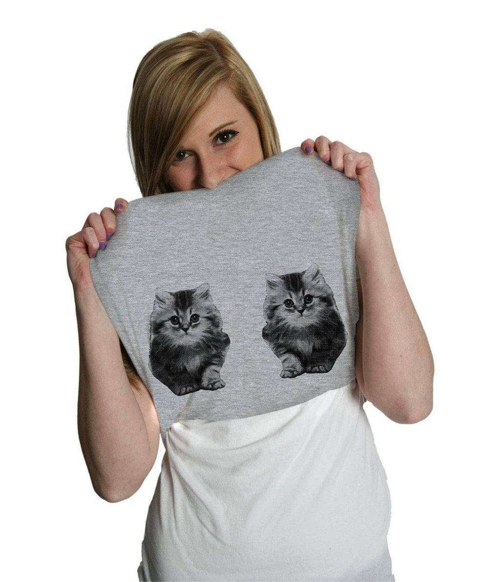 Ask Me About My Kitties Flip Fitted Graphic Tee - Unique Vintage - Womens, GRAPHIC TEES, TEES