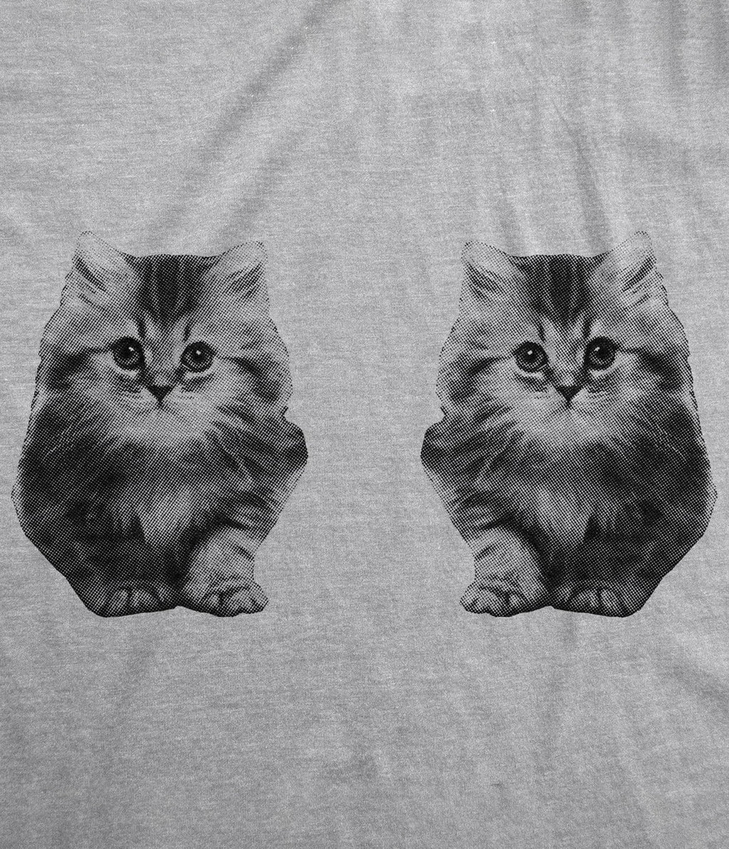 Ask Me About My Kitties Flip Fitted Graphic Tee - Unique Vintage - Womens, GRAPHIC TEES, TEES