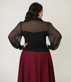 Banned Black Bonnie Blouse - Unique Vintage - Womens, TOPS, SHIRTS