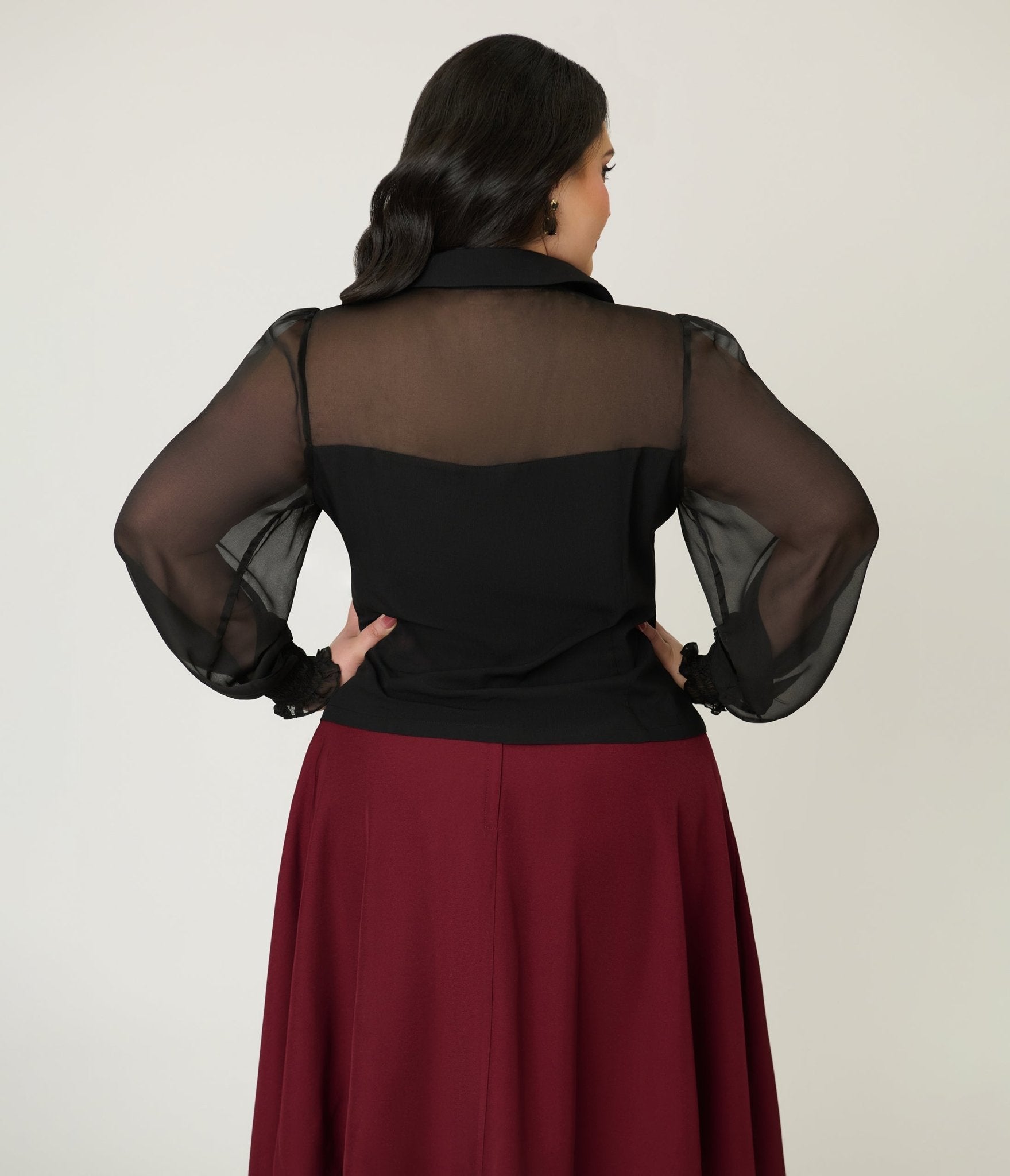 Banned Black Bonnie Blouse - Unique Vintage - Womens, TOPS, SHIRTS