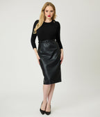 Banned Black Bow Bella Sweater - Unique Vintage - Womens, TOPS, SWEATERS