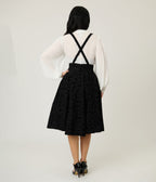 Banned Black Cecilia Halloween Suspender Swing Skirt - Unique Vintage - Womens, DRESSES, A - LINE