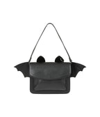 Banned Black Leatherette Bat Handbag - Unique Vintage - Womens, ACCESSORIES, HANDBAGS