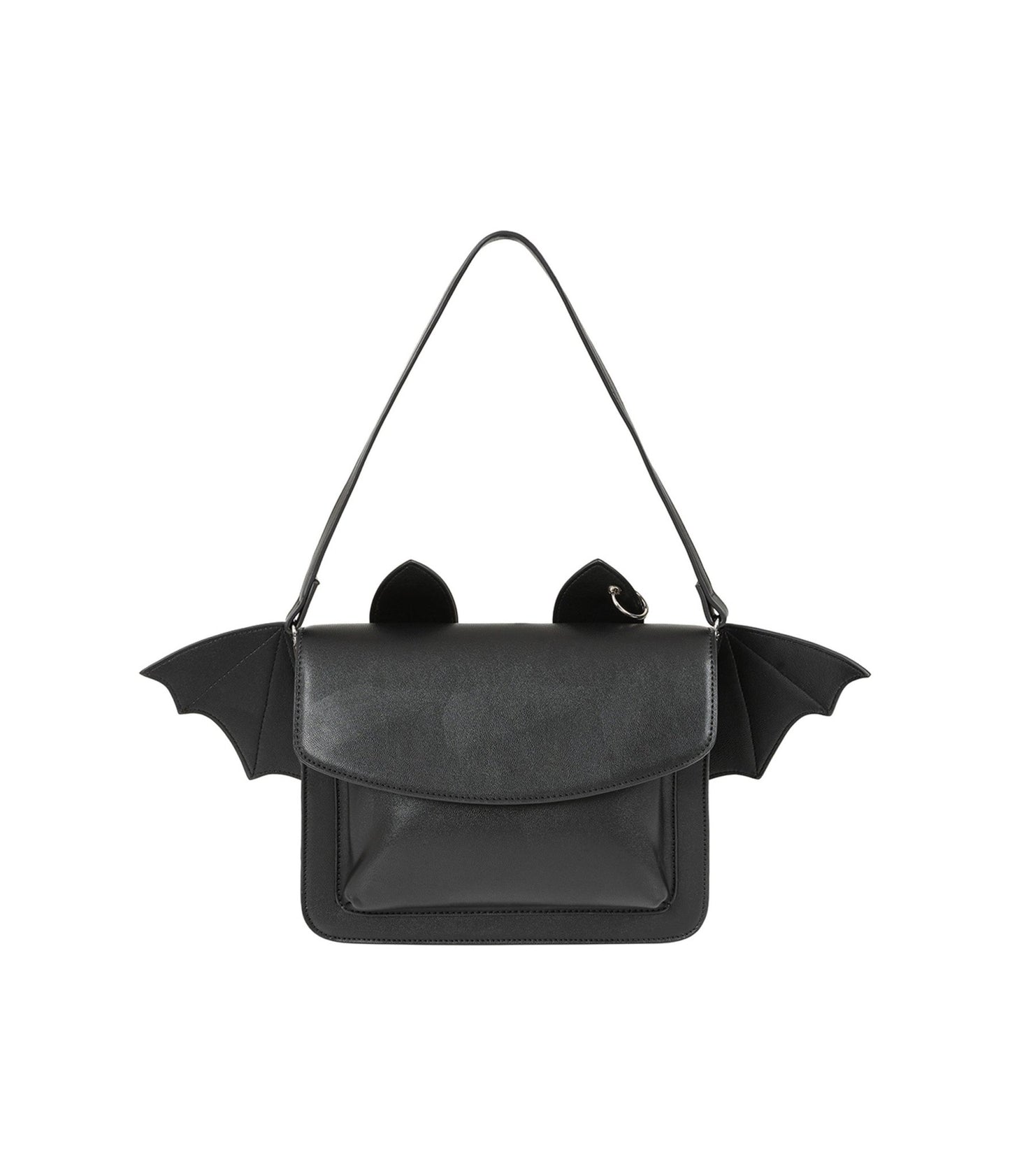Banned Black Leatherette Bat Handbag - Unique Vintage - Womens, ACCESSORIES, HANDBAGS