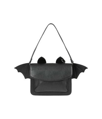 Banned Black Leatherette Bat Handbag - Unique Vintage - Womens, ACCESSORIES, HANDBAGS