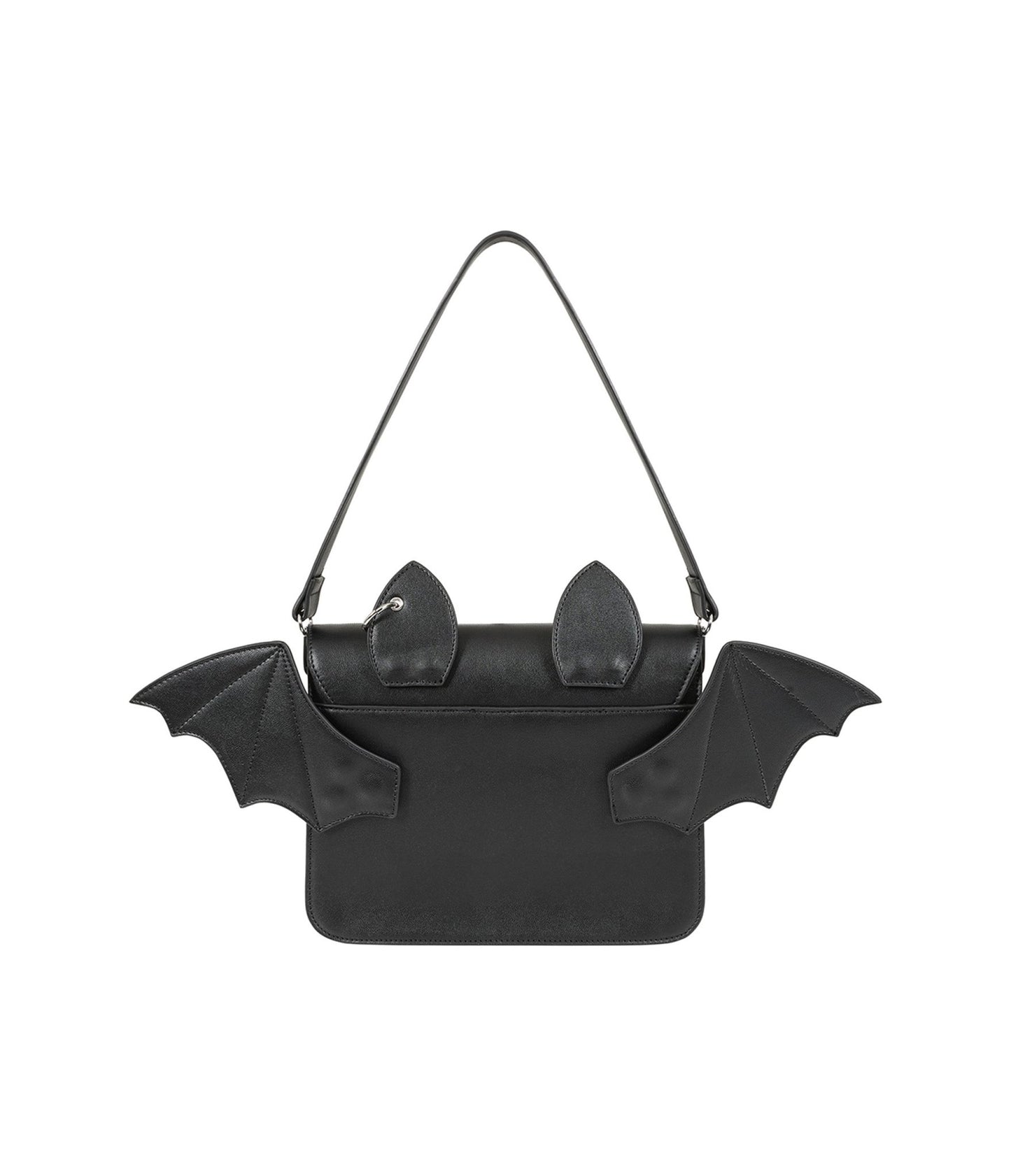 Banned Black Leatherette Bat Handbag - Unique Vintage - Womens, ACCESSORIES, HANDBAGS