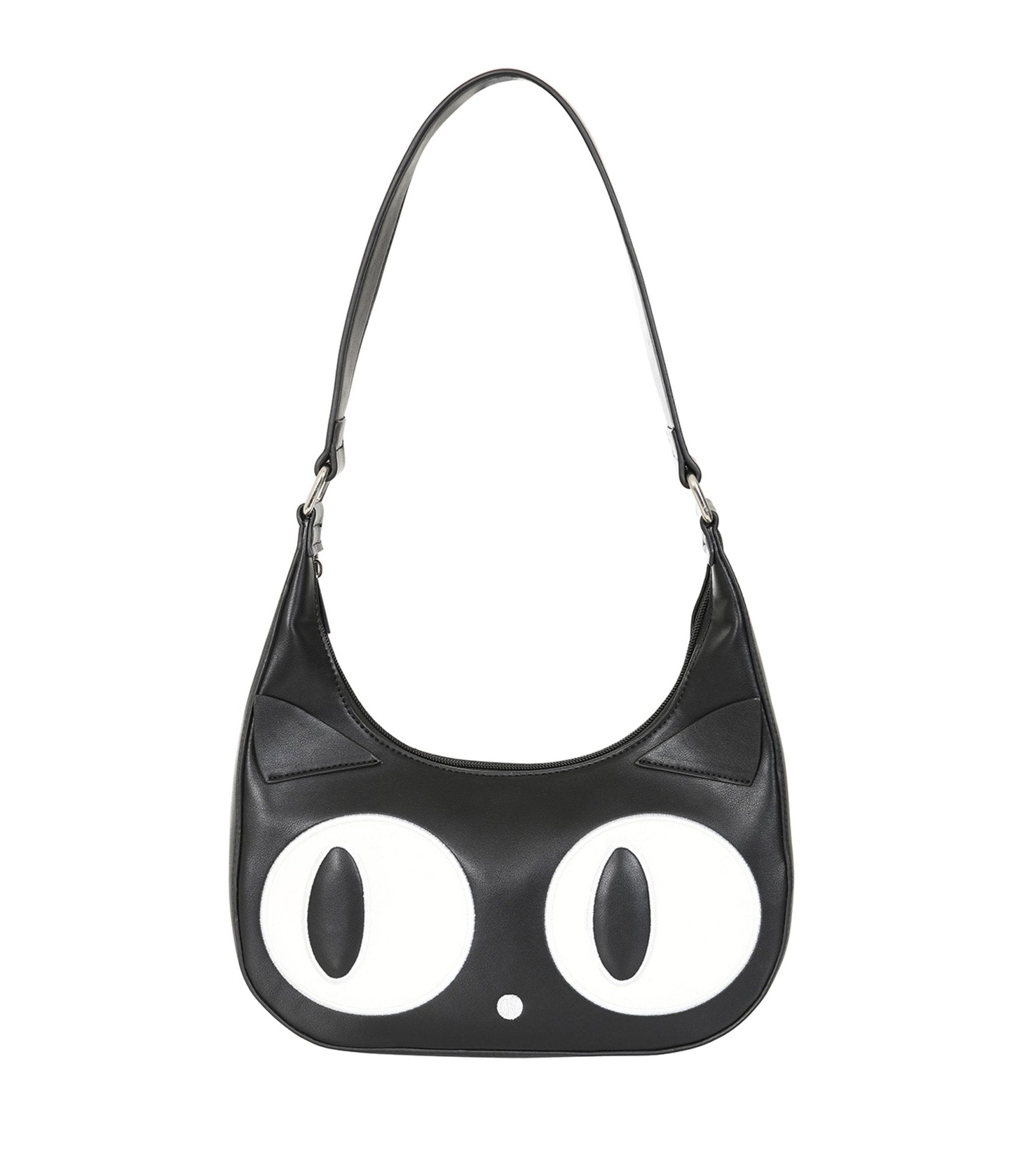 Banned Black Leatherette Witching Cat Handbag - Unique Vintage - Womens, ACCESSORIES, HANDBAGS