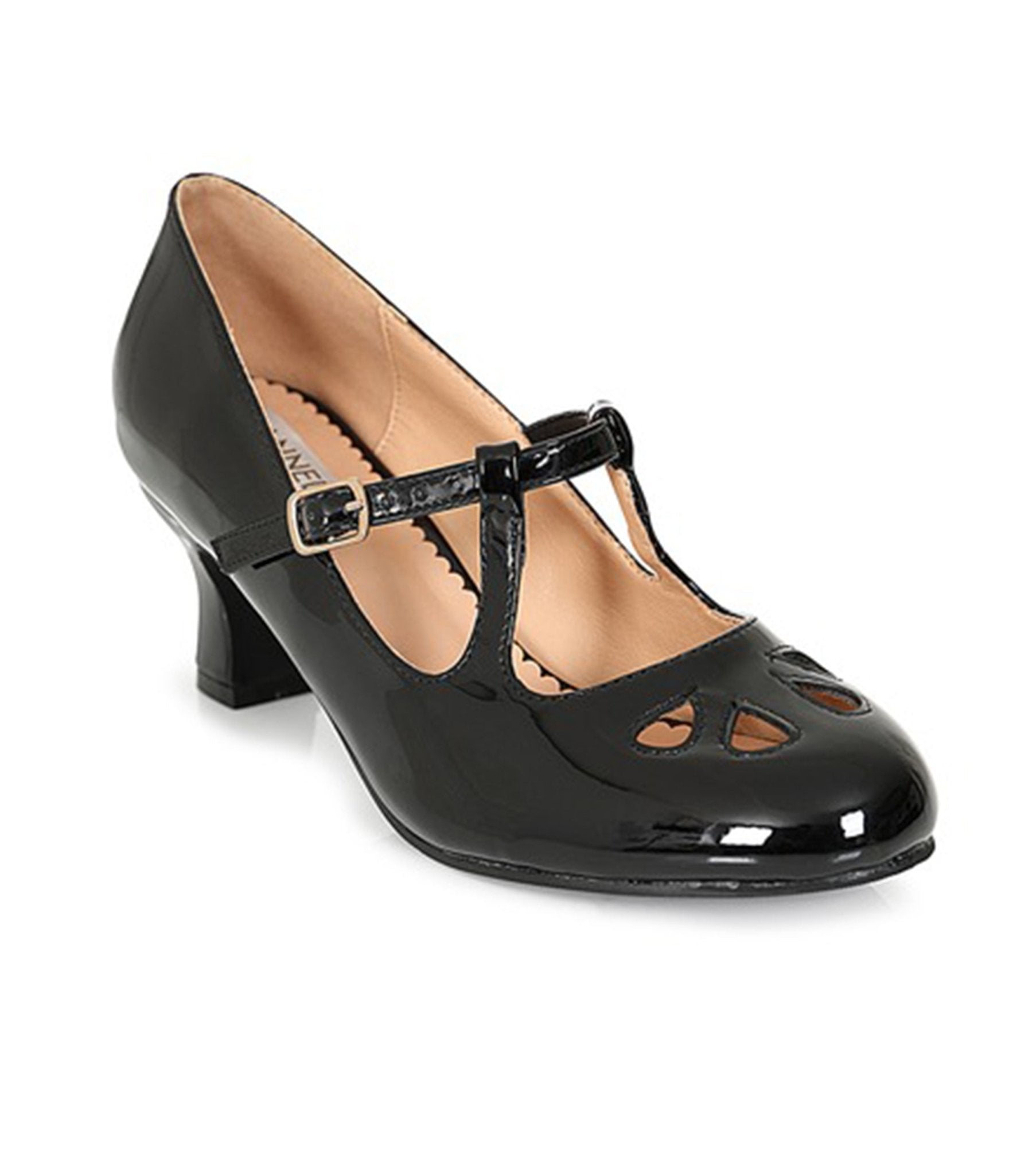 Banned Black Patent Leatherette Mary Jane Heels - Unique Vintage - Womens, SHOES, HEELS