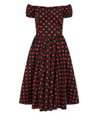 Banned Black & Red Polka Dot Marilyn Swing Dress - Unique Vintage - Womens, DRESSES, SWING