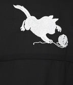 Banned Black & White Cat Sophie Blouse - Unique Vintage - Womens, TOPS, SHIRTS