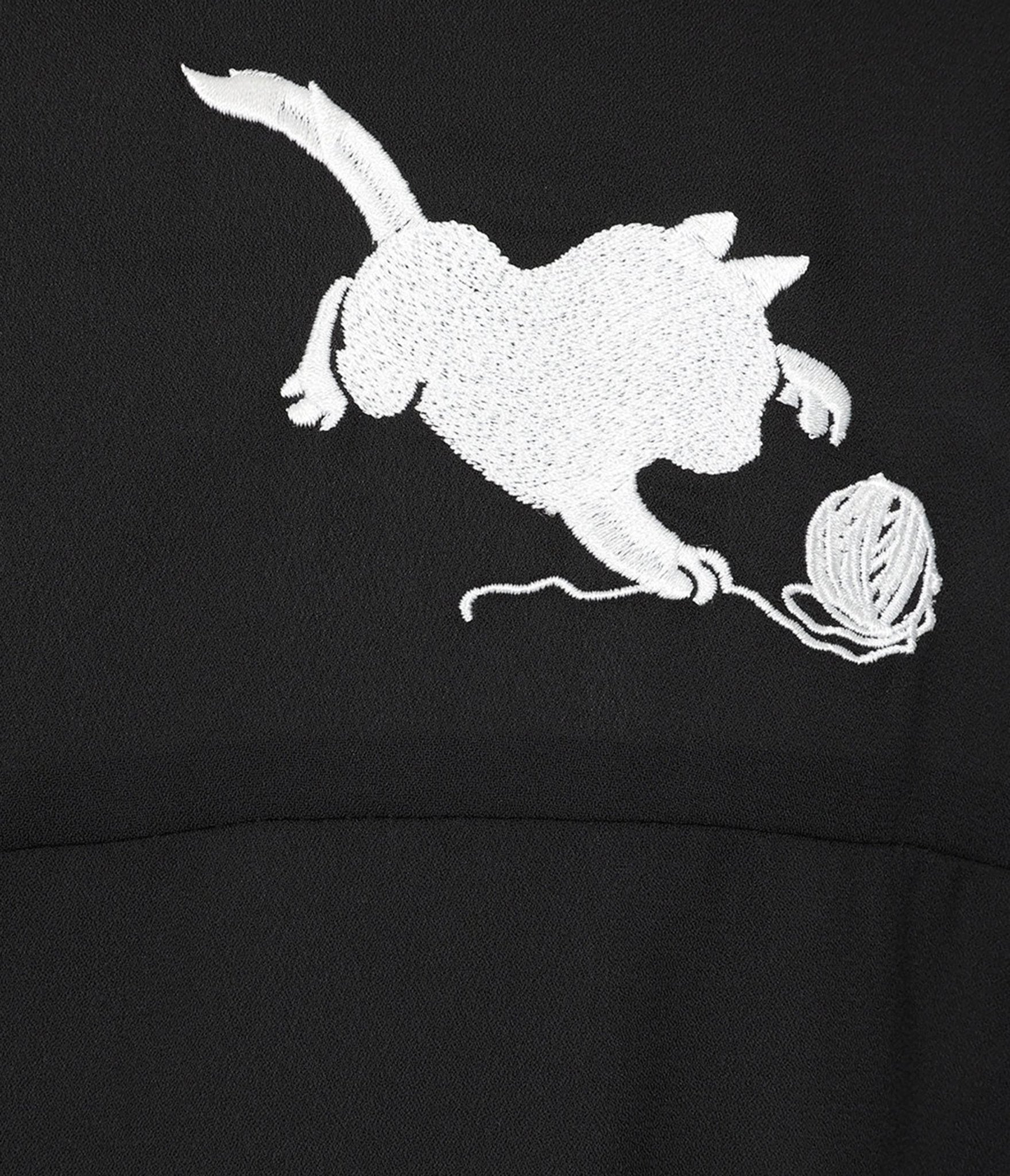 Banned Black & White Cat Sophie Blouse - Unique Vintage - Womens, TOPS, SHIRTS